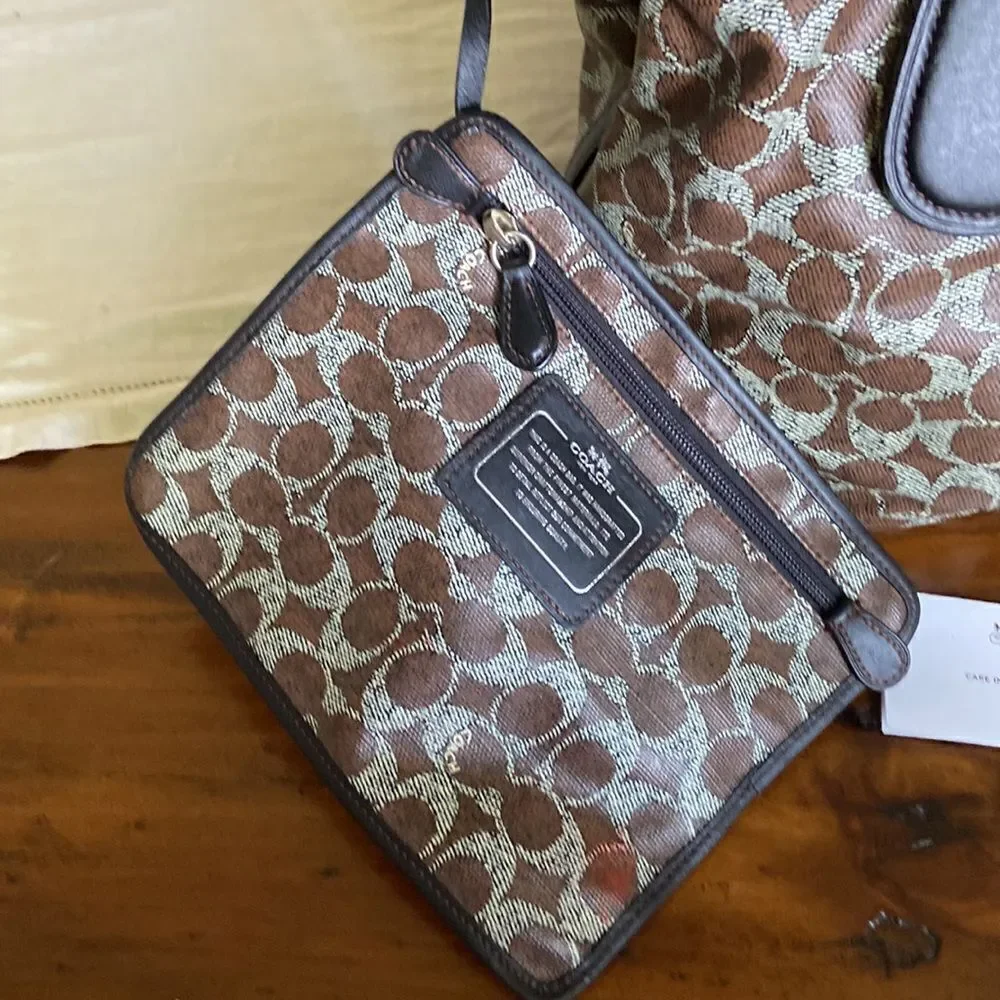 Coach shoulder bag with inside mini bag matching